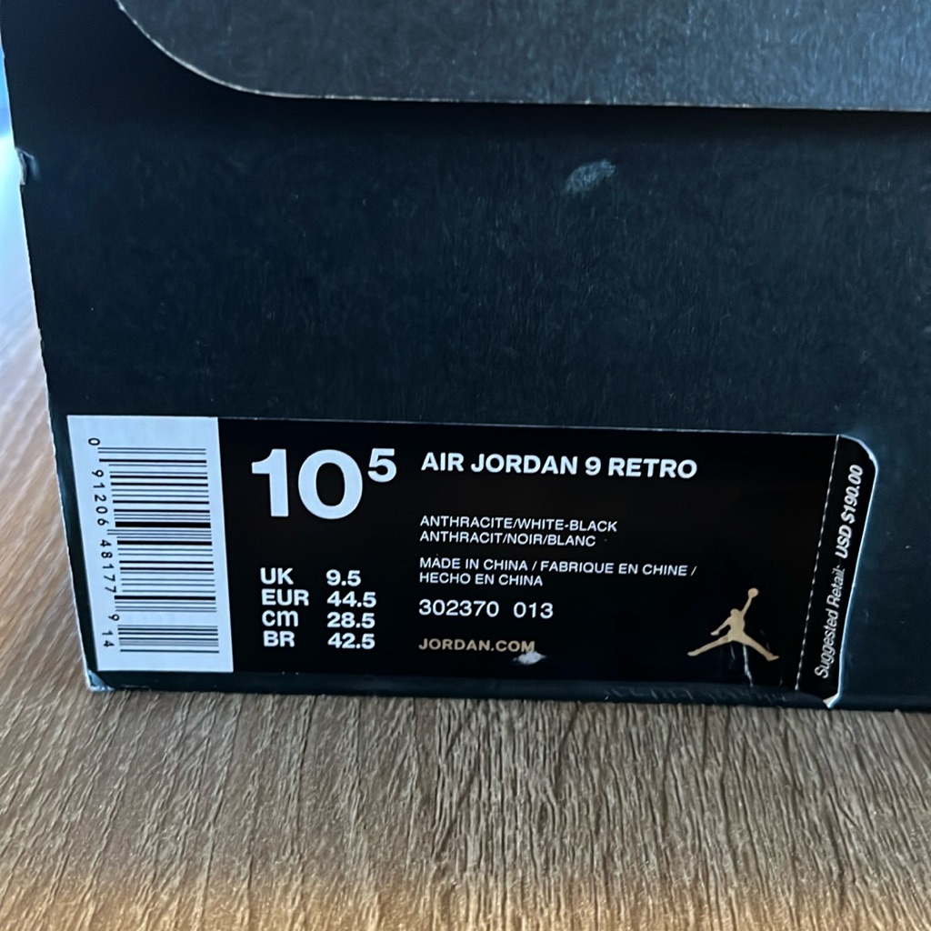 Jordan, Size 10.5, Color Black
